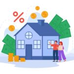 married couple investing savings into new home